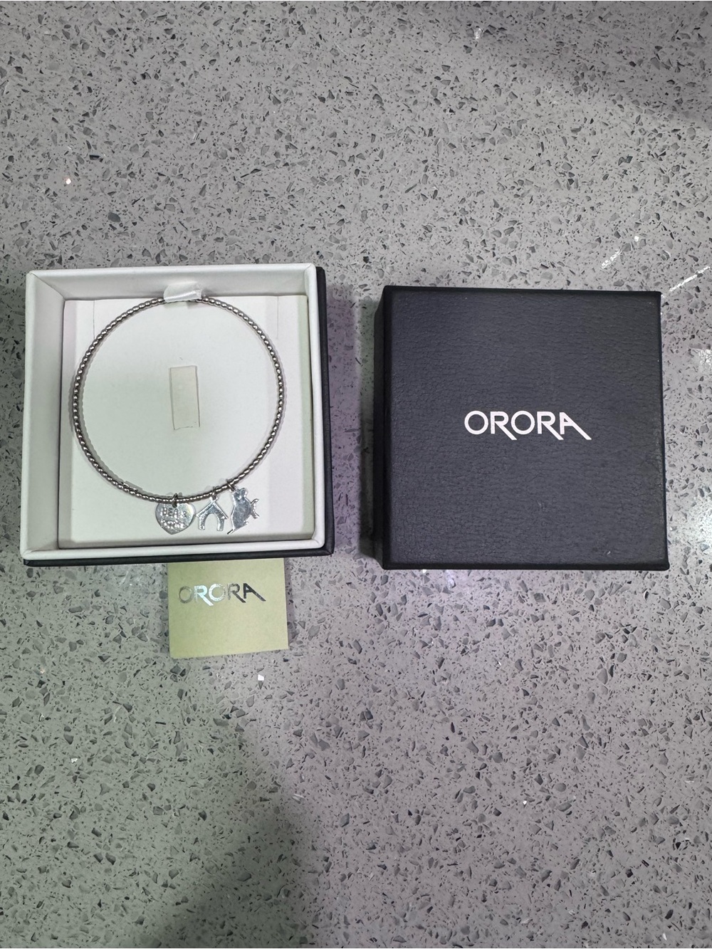 Orora - Bea and Puppies silver bangle